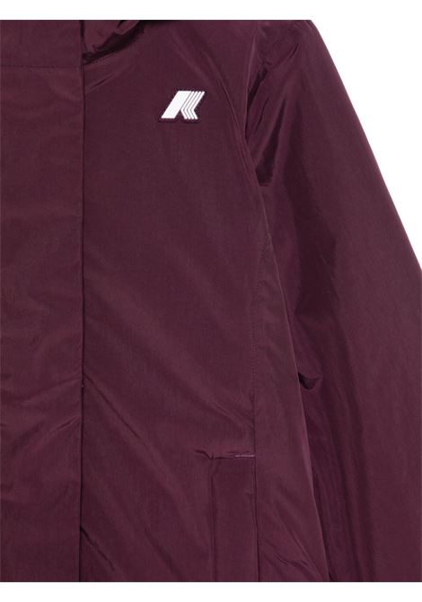 Giubbino imbottito K-WAY KIDS | K4137WWAVV VIOLET DK PURPLE/GREY